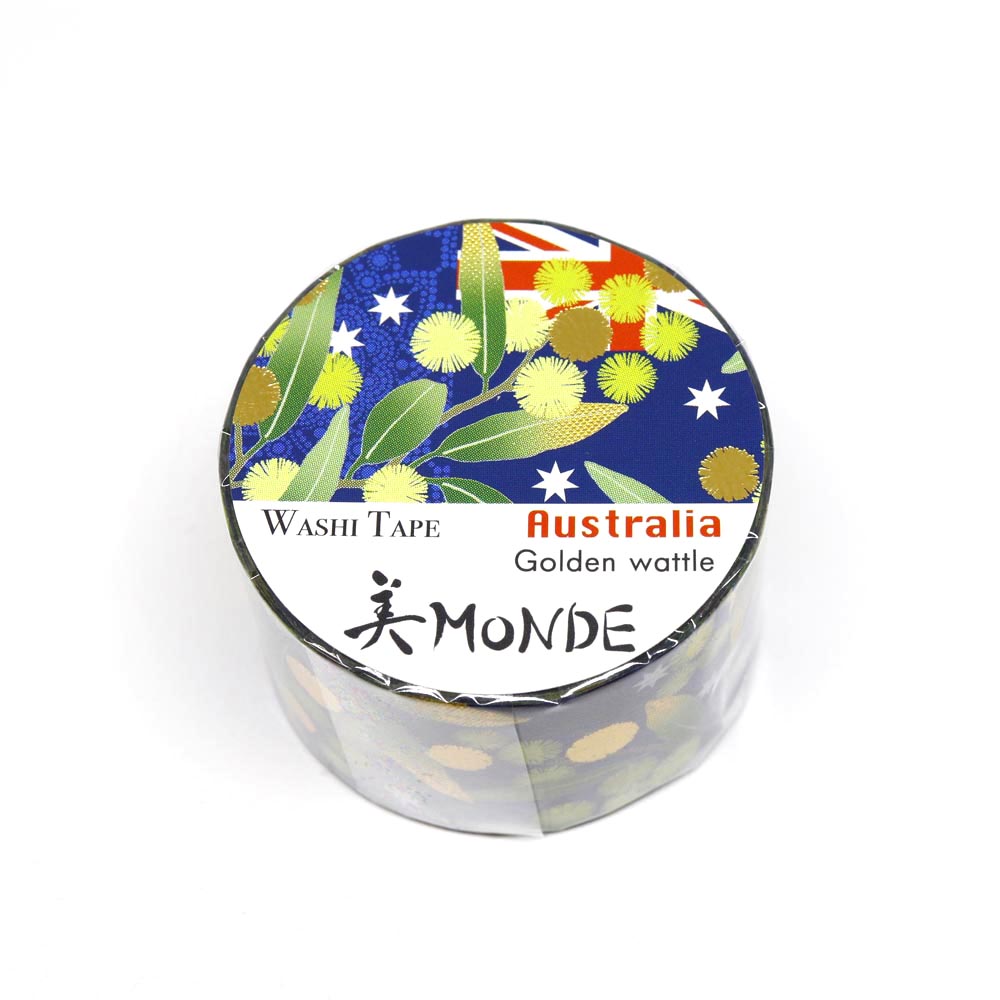 Washi Masking Tape, Australia Golden Wattle 25 mm