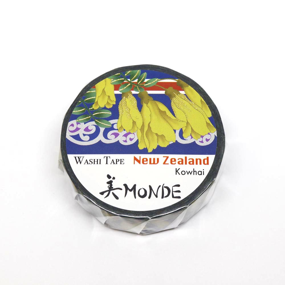 Washi Masking Tape, New Zealand Kowhai 15 mm