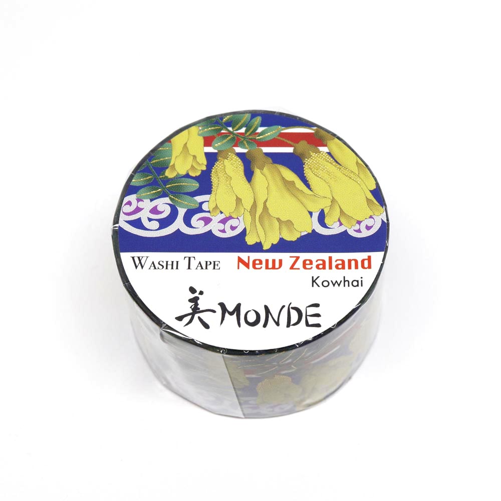 Washi Masking Tape, New Zealand Kowhai 25 mm