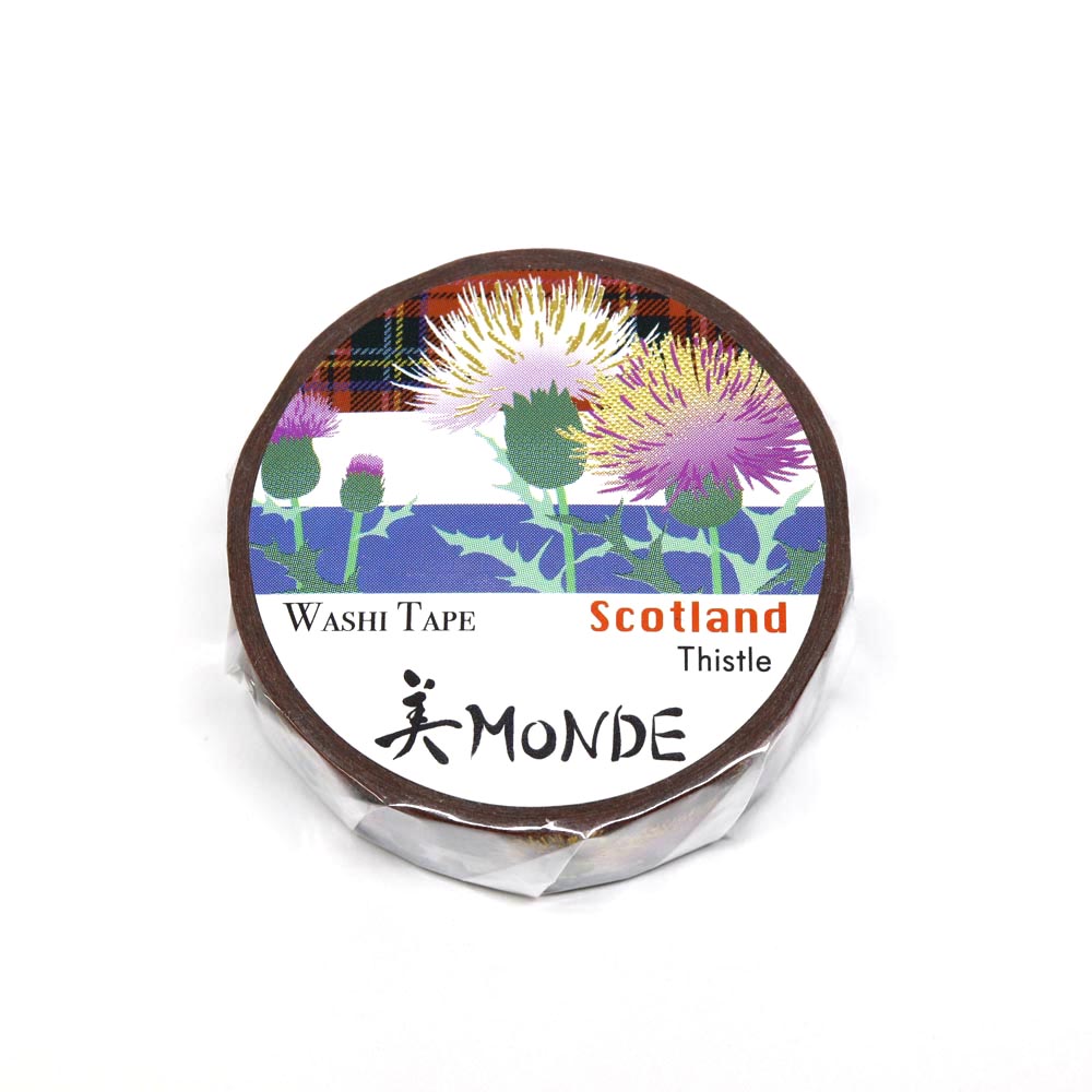 Washi Masking Tape, Scotland Thistle 15 mm