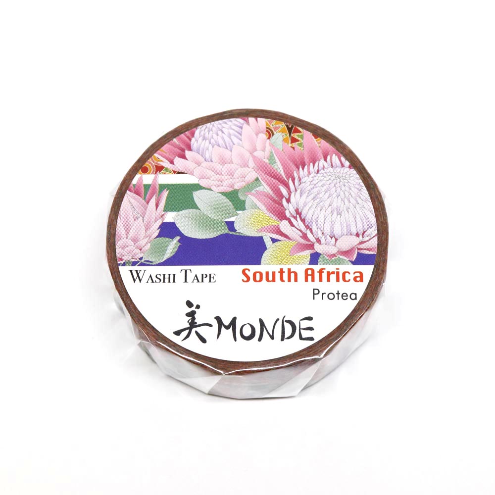 Washi Masking Tape, South Africa Protea 15 mm