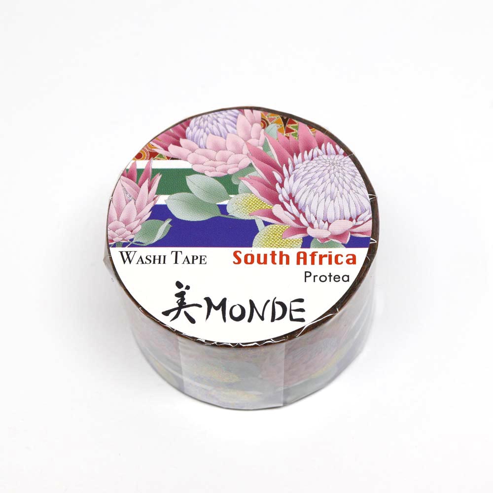 Washi Masking Tape, South Africa Protea 25 mm
