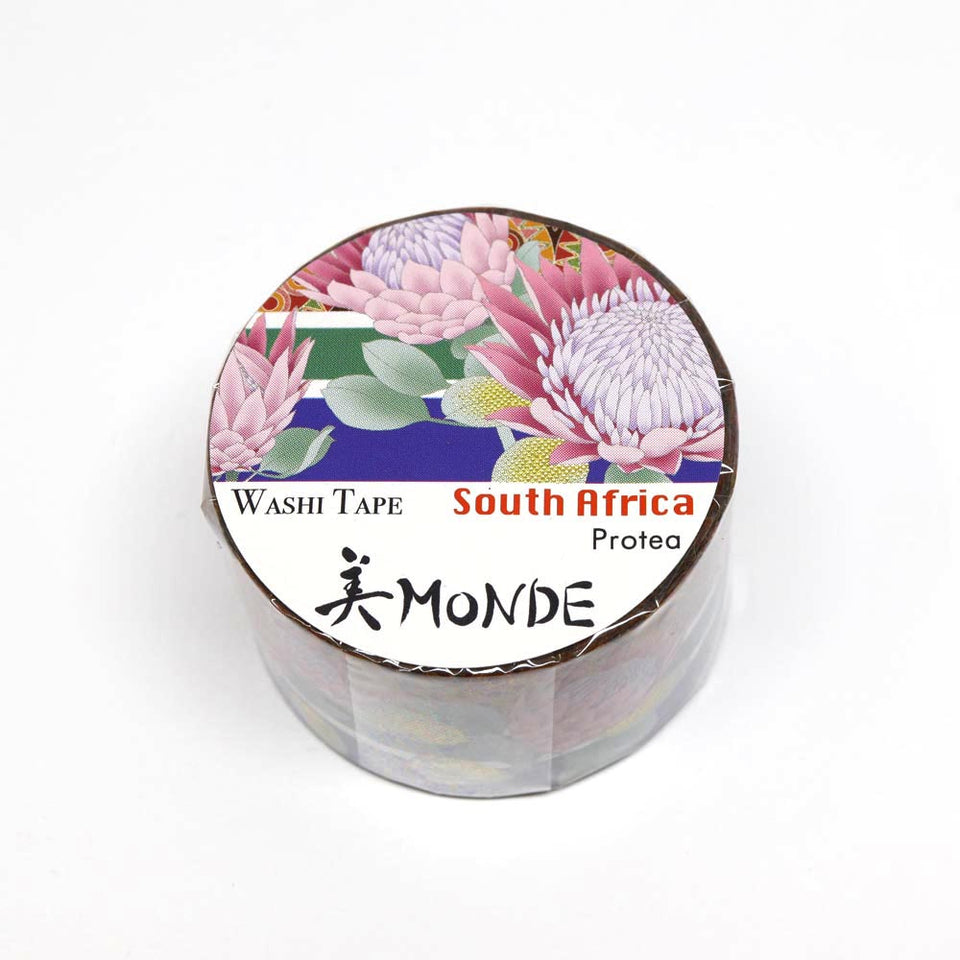 Washi Masking Tape, South Africa Protea 25 mm